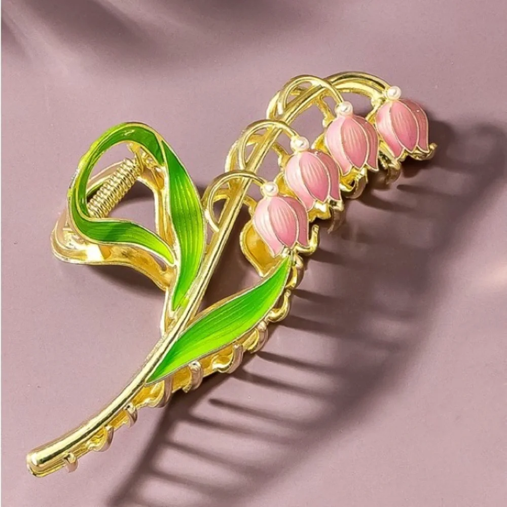 Bellflowers Enamel Flower Hairclip